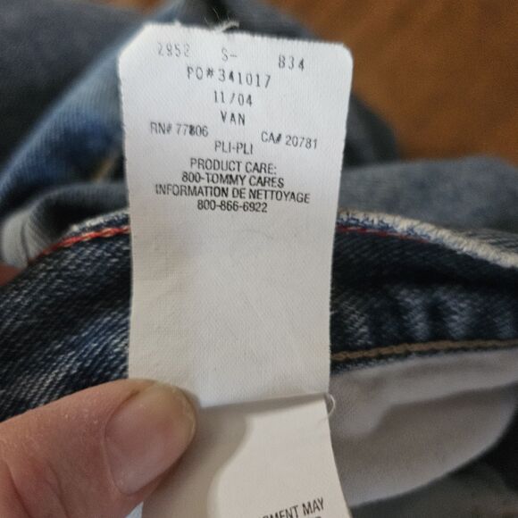 Tommy Hilfiger Boyfriend Jeans Women 6 Cuffed Crop Denim 100% Cotton Y2K - Picture 5 of 13